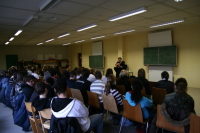 Poetry Slammer Lars Ruppel am 24.01.2008 in der Richtsberg-Gesamtschule Marburg